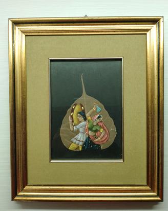 quadro vintage su foglia 