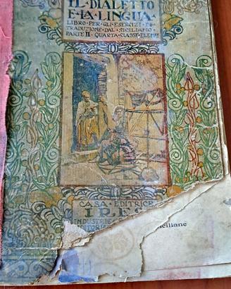 antico e raro libro Il dialetto e la lingua 
