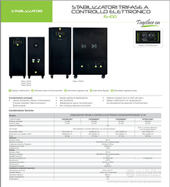 STABILIZZATORI TRIFASE A CONTROLLO ELETTRONICO
