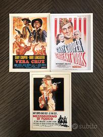 Mini Locandine Ciak  3 Schede Film Gary Cooper