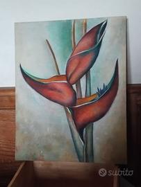 Quadro fiori hand painted  cm 38x 48