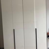 Armadio bianco laccato 4 ante