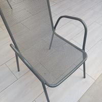 tavolo e sei sedie  in ferro 