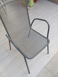 tavolo e sei sedie  in ferro 