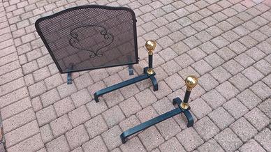 Parabrace parascintilla e alari da camino