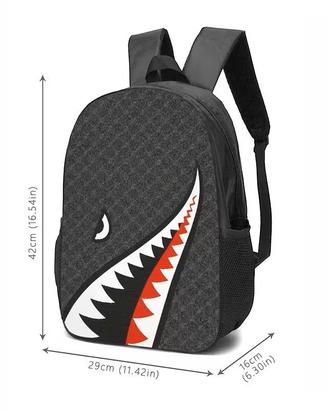 Zaino Shark Bocca Squalo borsa borsone Leggero