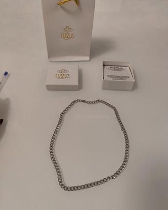 Collana uomo in acciaio con confezione Luxus