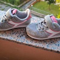 Scarpe Diadora Run Bambina nr. 28.5 Grigie Rosa