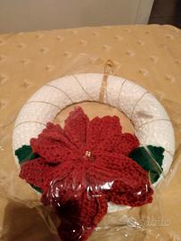 Ghirlanda Natalizia fatta a uncinetto a mano