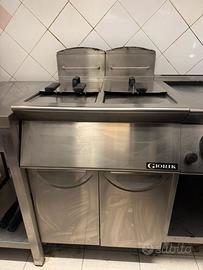 Friggitrice a gas Giorik a 2 vasche