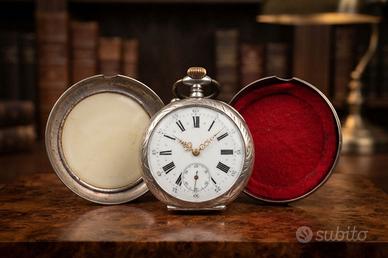 Raro contenitore orologio tasca epoca