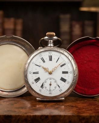 Raro contenitore orologio tasca epoca
