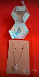 Collana Ezzelino cuore rosa con zircone