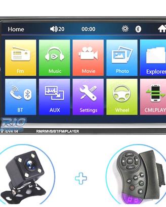 RADIO 2DIN 7" TOUCHSCREEN BLUETOOTH USB SD RETROM