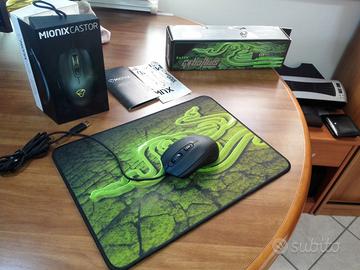 GAMING Mouse MIONIX CASTOR RGB + Razer Goliathus