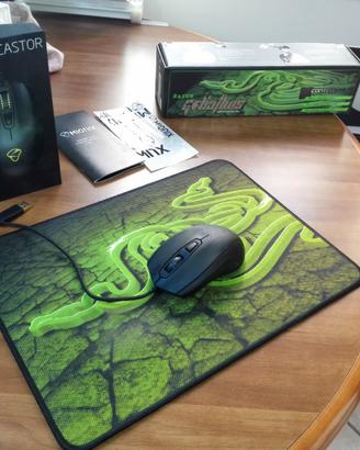 GAMING Mouse MIONIX CASTOR RGB + Razer Goliathus