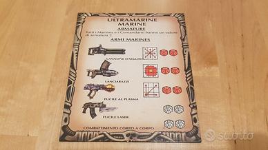 Ultramarines Scheda Armi Star Quest MB 1990