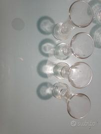 4 bicchierini di vetro 