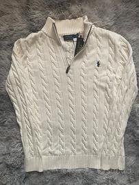 maglione ralph lauren bianco nuovo taglia m