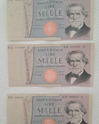 Banconote Banca D'italia Lire Mille 