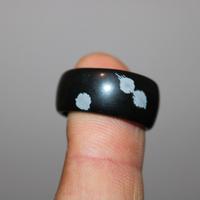 Anello in Ossidiana Fiocco di Neve – Design Made i