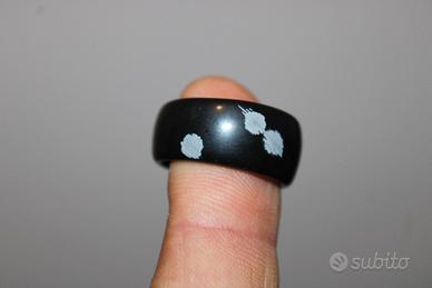 Anello in Ossidiana Fiocco di Neve – Design Made i