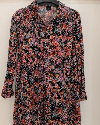 Camicia lunga a fiori, Piazza Italia, taglia XS.