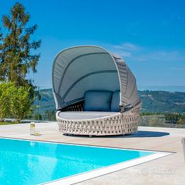 Letto da giardino Hug con baldacchino