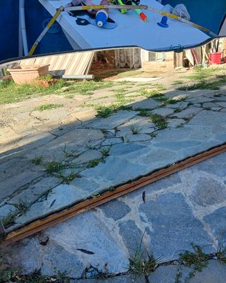 Vecchia specchiera, bordi, stondati cm 180 x 80