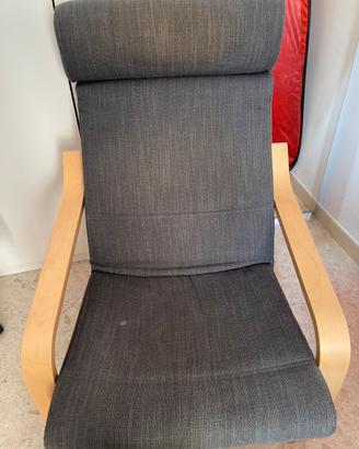 Poltrona e poggiapiedi Ikea POÄNG
