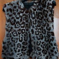 Gilet vintage in lapin - stampa animalier 1990