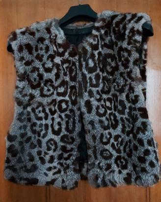 Gilet vintage in lapin - stampa animalier 1990