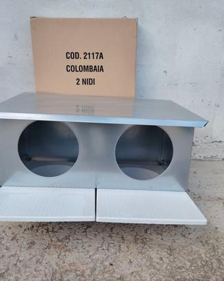 Colombaia in acciaio a due nidi