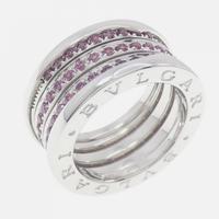 Bulgari B.zero1 anello in oro bianco e pavè in tor