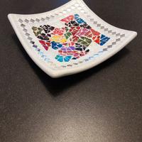 Splendido Piatto Mosaico Fatto a Mano