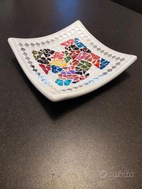 Splendido Piatto Mosaico Fatto a Mano