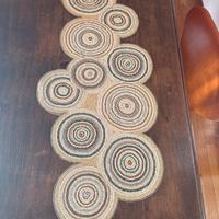 Pezzo ricamato centro tavola quadro etnico lavorat