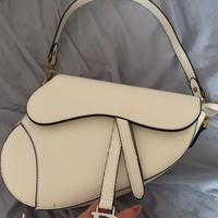 Borsa Dior Saddle bianca