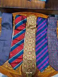 set di  5 cravatte in seta