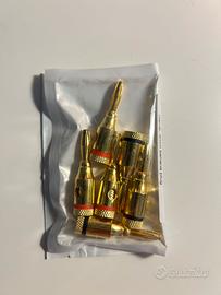 6 pz Adattatori spine audio a banana 4mm