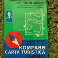 Carta turistica vinrage Bormio e Lugano