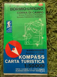 Carta turistica vinrage Bormio e Lugano