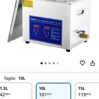 Vasca ultrasuoni pulitore pezzi moto