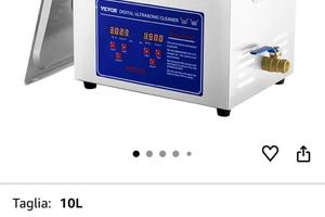 Vasca ultrasuoni pulitore pezzi moto