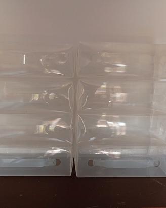 Scatole in plastica trasparente per scarpe