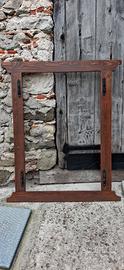 finestre in legno tinta noce