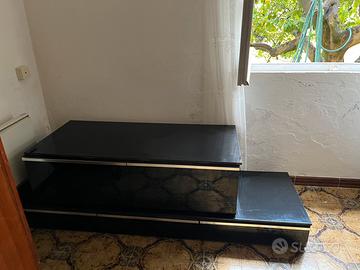 Mobile basso porta tv o altro con cassetti, nero