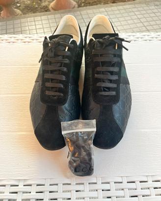 Gucci Ace GG nere - pelle scamosciata🔥