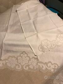 Coppia asciugamani sfilato siciliano - 500  ricamo