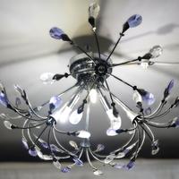 Lampadario da soffitto vetro viola